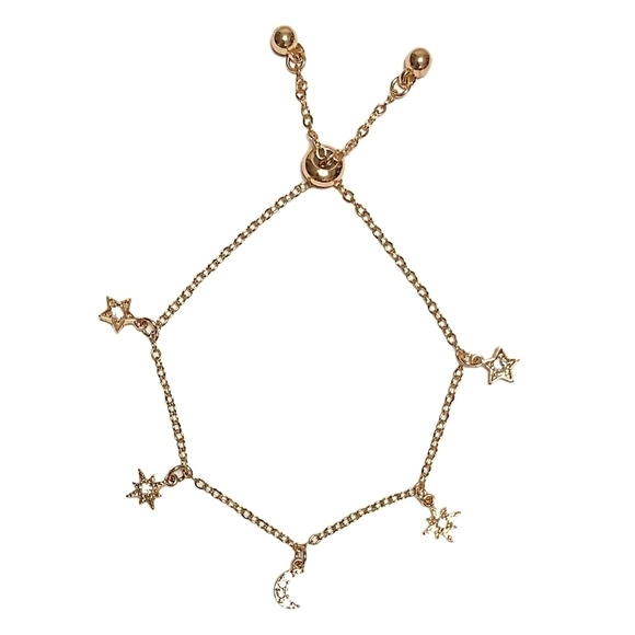 Gen3 Mila Zodiac Gold Tone Charm Bracelet Moon and Stars - Picture 1 of 5